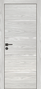 Товар Межкомнатная дверь PX-17 черная кромка с 4-х ст. Дуб скай бежевый